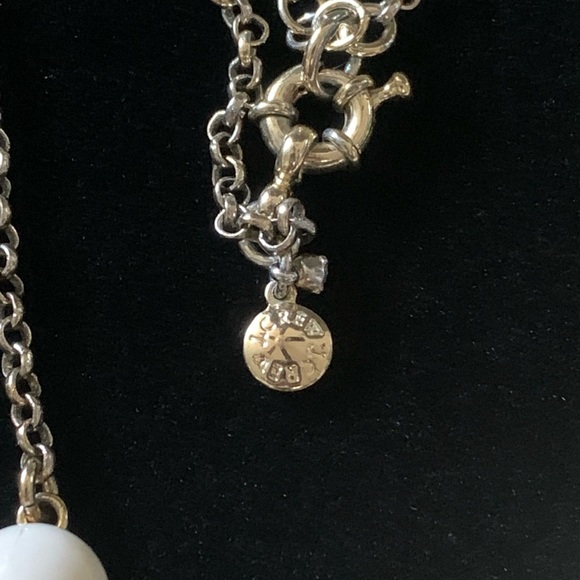 J Crew Gold Tone Statement Choker. White Enamel W/Blush Pink Tear Drop & Brulee - Picture 5 of 7